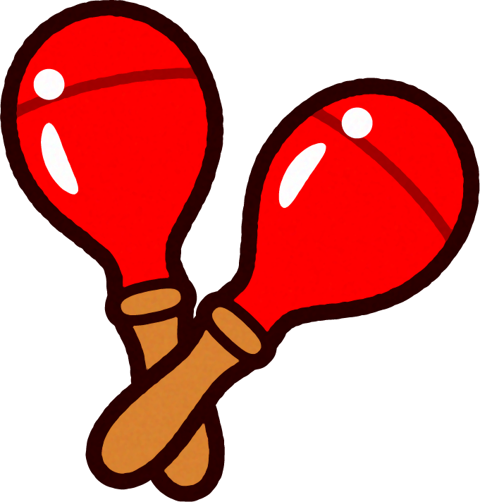 マラカスのイラスト