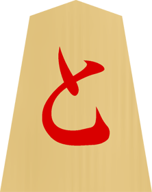 将棋の駒イラスト（と金）