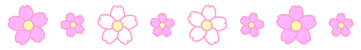 桜ライン・罫線イラスト