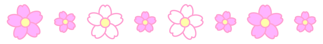 桜ライン・罫線イラスト