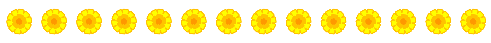 たんぽぽの花ライン・罫線イラスト