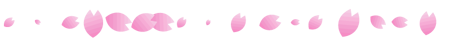 桜の花ライン・罫線イラスト/桜の花びら