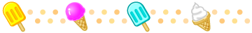 アイスクリームのライン・罫線イラスト