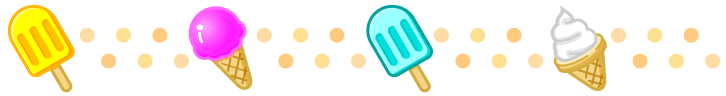 アイスクリームのライン・罫線イラスト
