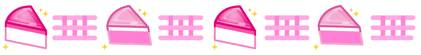 ベリーのケーキのライン・罫線イラスト