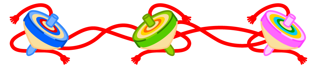 独楽のライン・罫線イラスト