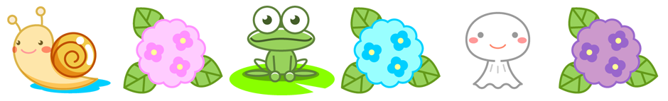 梅雨のライン・罫線イラスト