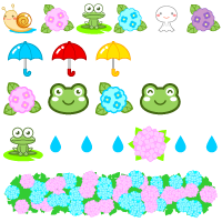 6月のライン・罫線イラスト