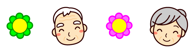 敬老の日ライン・罫線イラスト2