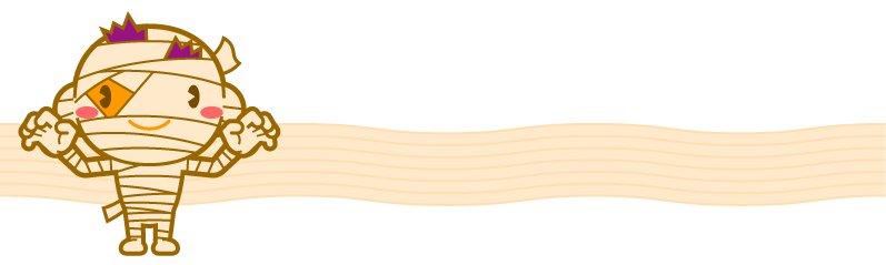 ミイラ男のライン・罫線イラスト