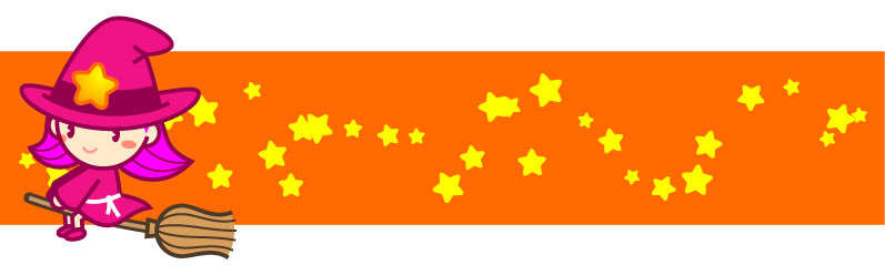 魔女のライン・罫線イラスト