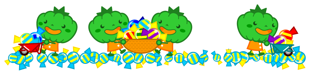 パンプキンマンのライン・罫線イラスト