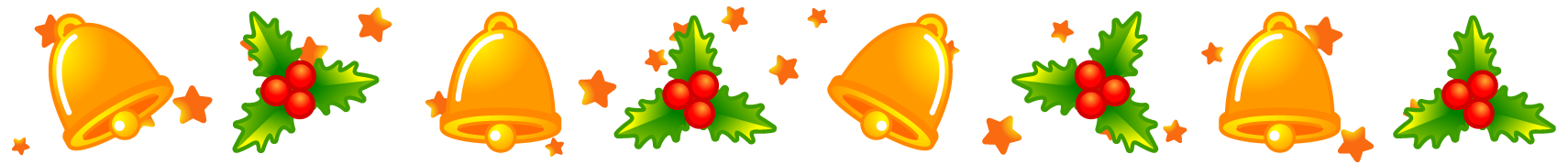 ベルと柊のライン・罫線イラスト