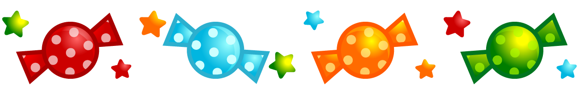 水玉キャンディのライン・罫線イラスト