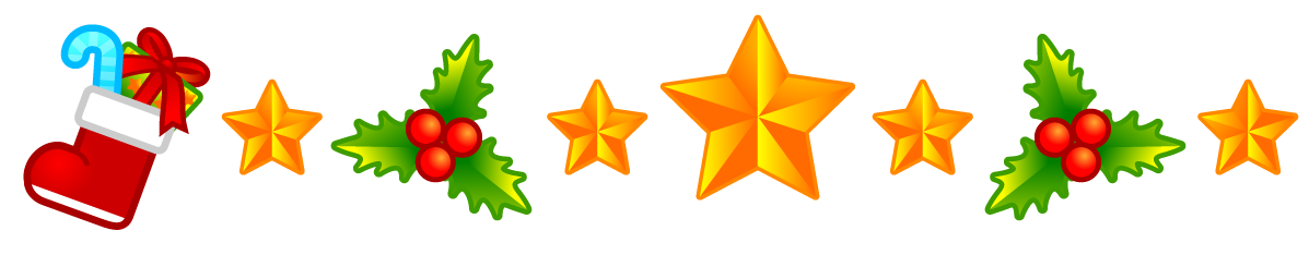 クリスマス飾りのライン・罫線イラスト2