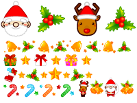 12月のライン・罫線イラスト