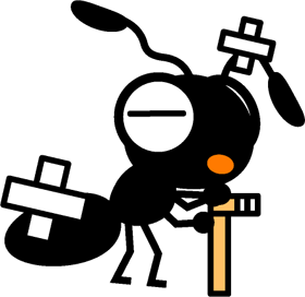 怪我をした蟻イラスト