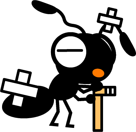 怪我をした蟻イラスト