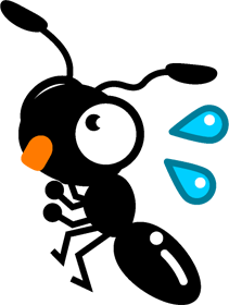 驚く蟻イラスト