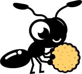 クッキーを運ぶ蟻イラスト