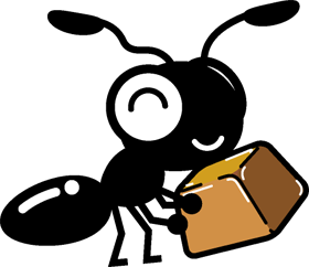 キャラメルを運ぶ蟻イラスト