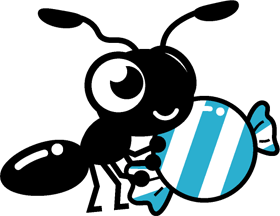 飴を運ぶ蟻イラスト