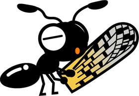 トンボの羽を運ぶイラスト