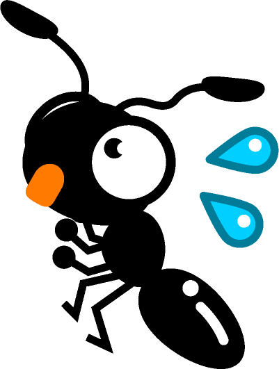 驚く蟻イラスト