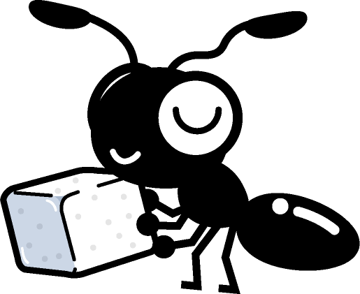砂糖を運ぶ蟻イラスト