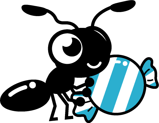 飴を運ぶ蟻イラスト