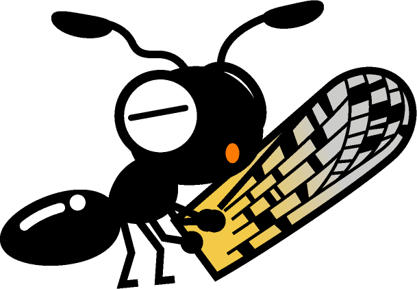 トンボの羽を運ぶイラスト