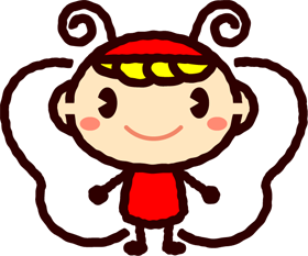 かわいい虫イラスト_ちょうちょ