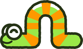 かわいいイモムシのイラスト