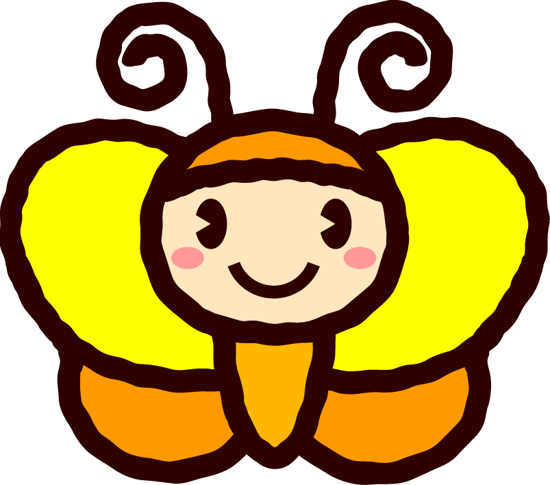 かわいい虫イラスト_蝶