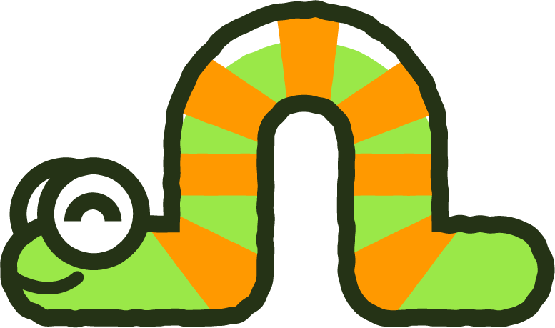 かわいいイモムシのイラスト