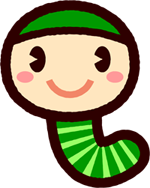 かわいい芋虫のイラスト