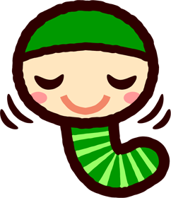 かわいい芋虫のイラスト_ぺこり