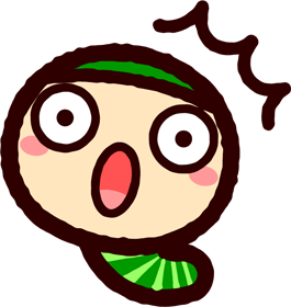 かわいい芋虫のイラスト_驚く