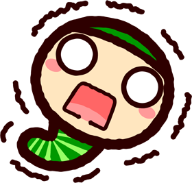 かわいい芋虫のイラスト_痙攣する