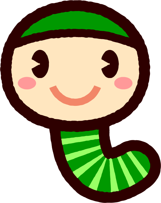 かわいい芋虫のイラスト