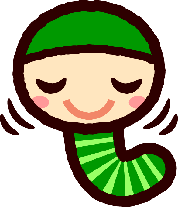 かわいい芋虫のイラスト_ぺこり