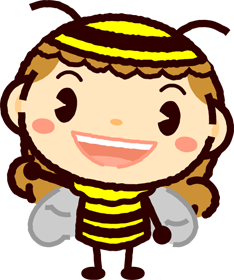 かわいいミツバチのイラスト