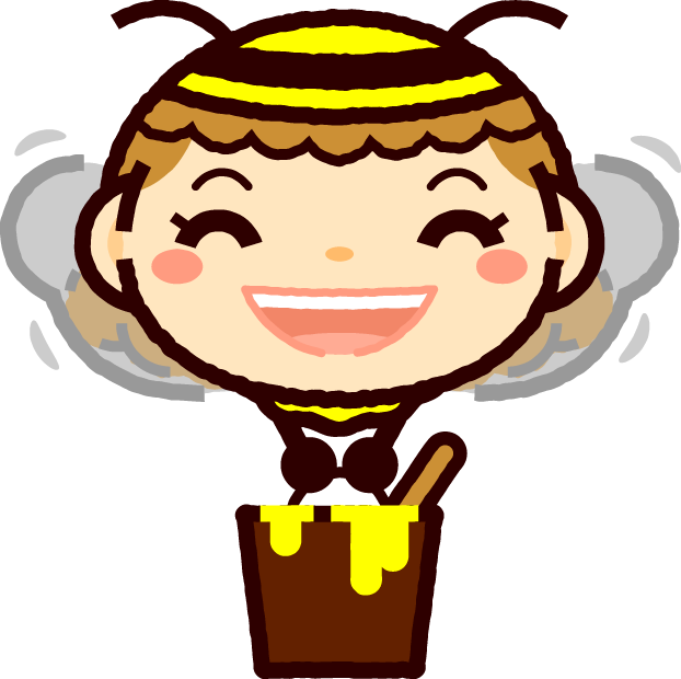 かわいいミツバチのイラスト_ハチミツを運ぶ2