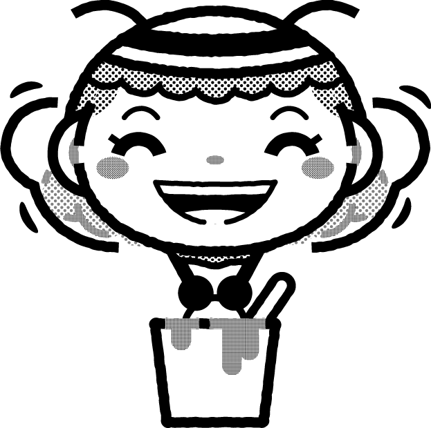 かわいいミツバチのイラスト_ハチミツを運ぶ2_モノクロ(白黒)