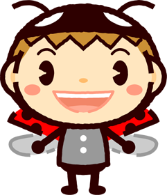 かわいいテントウムシのイラスト