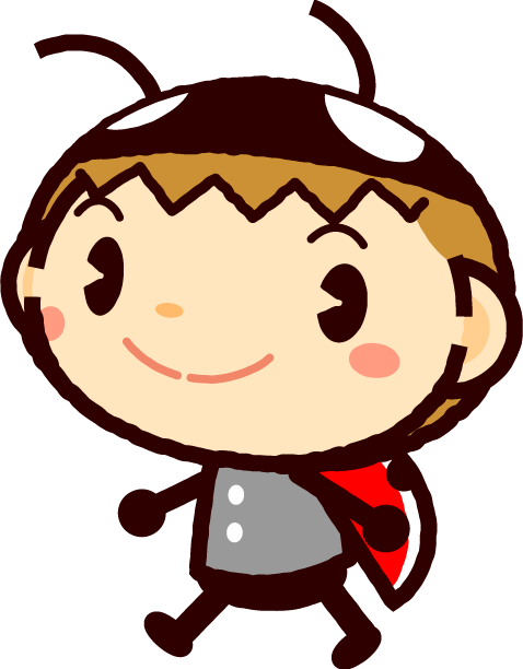 かわいいテントウムシのイラスト_歩く