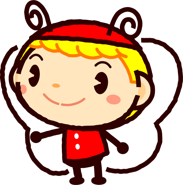 かわいいチョウチョのイラスト_横向き