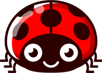 テントウムシのイラスト