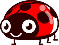 テントウムシのイラストｰ2