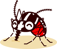 血を吸う蚊のイラスト